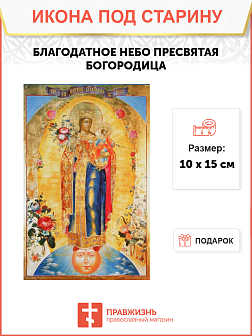 Икона под старину Богородицы Благодатное Небо