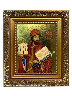 Икона Ярослав Мудрый благоверный князь с золочением