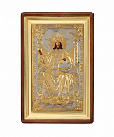 Икона живописная в киоте 75х130 масло, риза №181, киот №1 Спас на троне