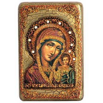 Икона Богородица Казанская писаная темперой