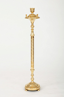 Подсвечник выносной №4 на 5 свечей чеканка золочение