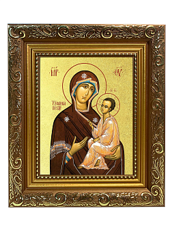Икона Божией Матери "Тихвинская" с золочением поталью, 03075-УЛ