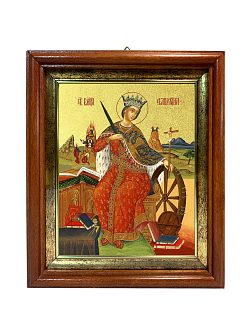 Икона "Екатерина", св. вмц., с золочением поталью, 10015-УЛ Икона "Екатерина", св. вмц., с золочением поталью, 10015-УЛ