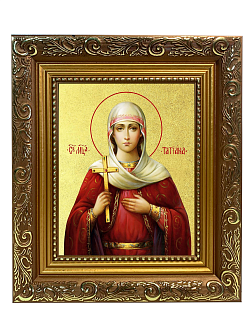 Икона "Татьяна", св. мц., с золочением поталью, 10051-УЛ