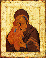 Икона Донская Божия Матерь (Умиление) 17 век Икона Донская Божия Матерь (Умиление) 17 век