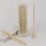 Свечи праздничные №40 (уп 40шт), БЕЛЫЕ (Золотая лоза)