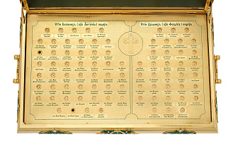 Ковчег для частиц святых мощей №18 золочение эмаль