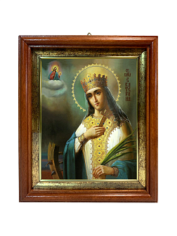 Икона "Екатерина", св. вмц., с золочением поталью, 10014-УЛ