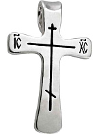 Крест нательный «Простой», серебро 925 пробы