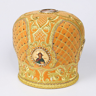 Митра №100 бархат вышивка а / м фоторамки стр.дор., стразы в футляре