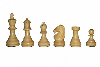 Шахматы классические средние деревянные утяжеленные, основа из березы, фигуры из самшита и розового дерева, 37х37 см (высота короля 3,25")