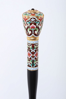Посох №24 неразборный филигрань, эмаль, роспись / золочение