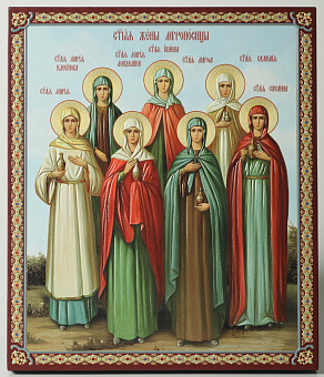 Икона на доске 22х26 объёмная печать, лак Жены Мироносицы