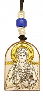 Дорожная икона-подвеска Богородица Семистрельная из пластика 1 г