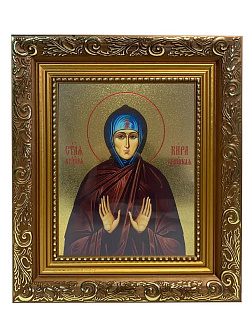Икона Кира Берийская преподобная, широкая рамка 19,5х22,5х2 см 156 Икона Кира Берийская преподобная, широкая рамка 19,5х22,5х2 см 156