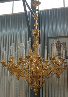 Паникадило 1 ярус 36 свечей золочение