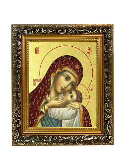 Икона Божией Матери "Корсунская" с золочением поталью, 03К2-УЛ