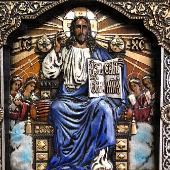 Икона Господь Вседержитель на престоле