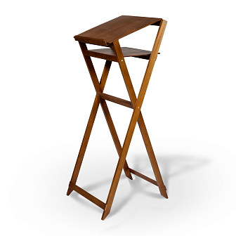 Аналой складной с деревянным верхом №1 с полкой