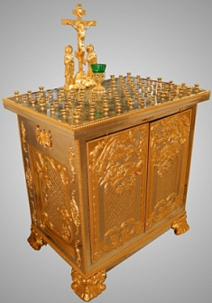 Стол панихидный 71 свеча фигурный каменная накладка гальванопластика