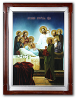 Икона на стекле №1 40х60, в киоте с подсветкой Успение Богородицы