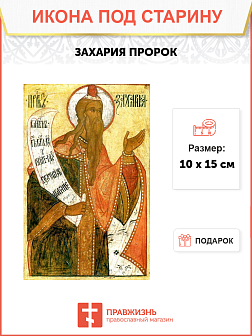 Икона под старину Пророк Захария Праведный Икона под старину Пророк Захария Праведный