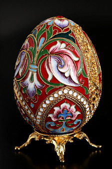 Яйцо пасхальное филигрань, эмаль, роспись / золочение