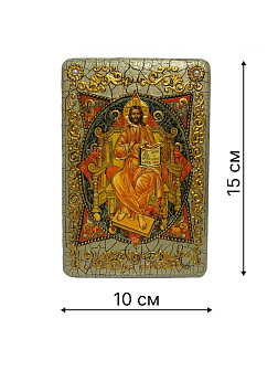 Икона ''Спас в силах'' ручной работы из дуба в футляре