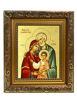 Икона "Святое Семейство" с золочением поталью, 07007-УЛ
