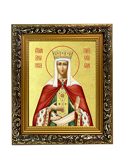 Икона "Ангелина Сербская", св. блж., с золочением поталью, 10А2-УЛ Икона "Ангелина Сербская", св. блж., с золочением поталью, 10А2-УЛ