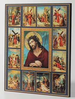 Икона на доске 40х50 объемная печать, лак