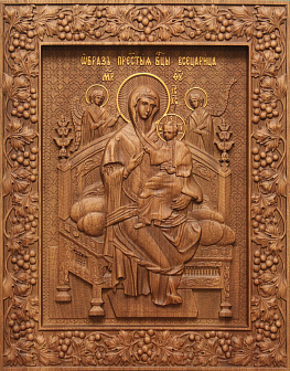 Икона резная Всецарица БМ