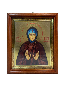 Икона Кира Берийская преподобная в киоте 18х21х4 см 156 Икона Кира Берийская преподобная в киоте 18х21х4 см 156