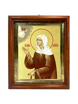 Икона "Ксения Петербуржская", св. блаж., с золочением поталью, 10026-УЛ