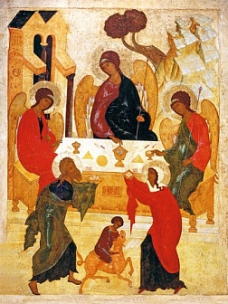 Икона Троица Святая под старину