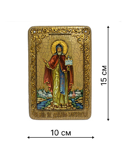 Настольная икона ''Cвятой благоверный князь Даниил Московский'' на мореном дубе RTI-xx88.m_RAZD