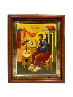 Икона Матфей Евангелист Апостол на холсте в киоте 101 Икона Матфей Евангелист Апостол на холсте в киоте 101