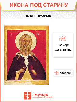 Икона под старину Святой Илья Пророк