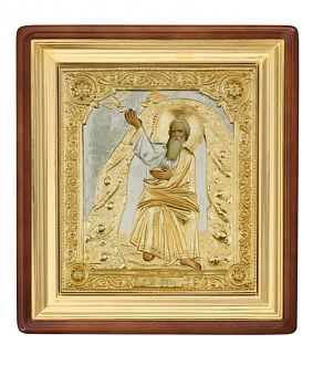 Икона живописная в киоте 30х40 масло, риза №160, киот №1 Илия Пророк Икона живописная в киоте 30х40 масло, риза №160, киот №1 Илия Пророк