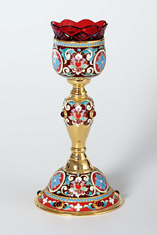 Лампада напрестольная №14 эмаль / золочение Лампада напрестольная №14 эмаль / золочение