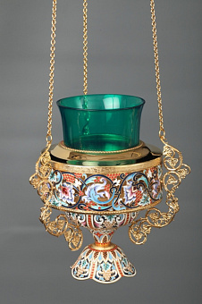 Лампада филигранная №8 роспись / золочение