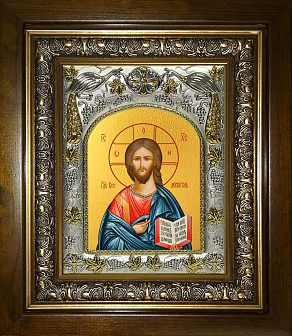 Икона Господь Вседержитель, в деревяном киоте