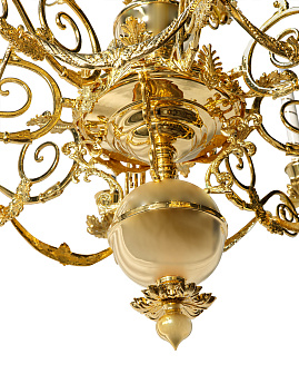 Паникадило 2 яруса 12 свечей большое золочение Паникадило 2 яруса 12 свечей большое золочение