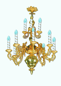 Паникадило 2 яруса 12 свечей малое золочение