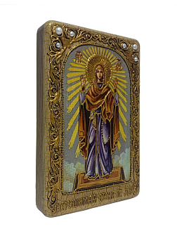 Настольная икона Божией Матери «Нерушимая Стена» на мореном дубе