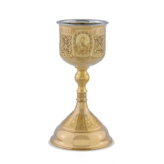 Потир 0.85л латунь №19 / золочение / мельхиоровый вкладыш