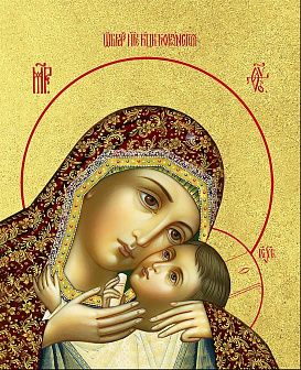 Икона Божией Матери "Корсунская" с золочением поталью, 03039-УЛ