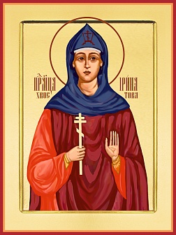 Икона ''Преподобномученица Ирина (Хвостова)'' с основой из дерева