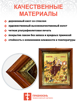 Икона "Мария Египетская", св. прп., с золочением поталью, 10037-УЛ