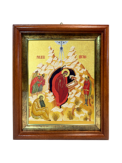 Икона Рождества Христова с золочением поталью, 05104-УЛ Икона Рождества Христова с золочением поталью, 05104-УЛ